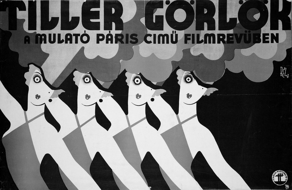 Réz-Diamant Tibor: Tiller görlök a Mulató Párizs revüfilmben, 1927 © Országos Széchényi Könyvtár 